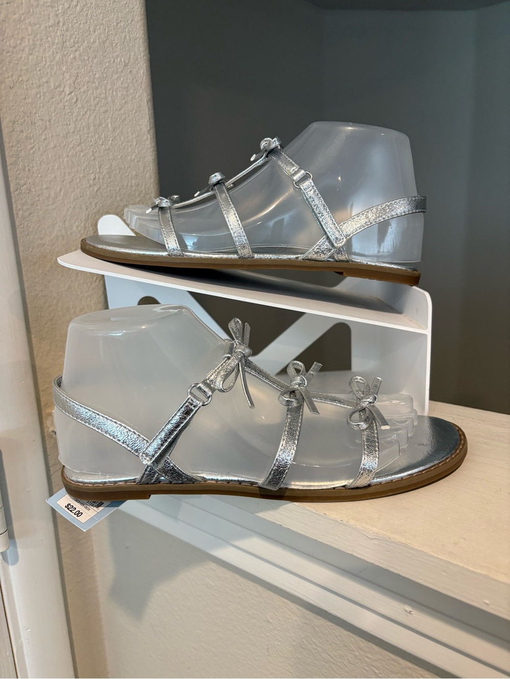 Cat & Jack  Girls Summer Gladiator Sandals Silver Aria Multiple Kids Youth Sizes